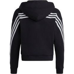 adidas Future Icons 3-Streifen Sweatjacke Kinder 095A - black/white 140