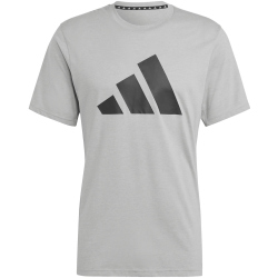 adidas Train Essentials Feelready Logo Training T-Shirt Herren IB8276 - medium grey heather/black XXL