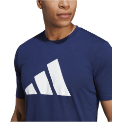 adidas Train Essentials Feelready Logo Training T-Shirt Herren 043A - dkblue/white M