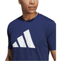 adidas Train Essentials Feelready Logo Training T-Shirt Herren 043A - dkblue/white 3XL/T
