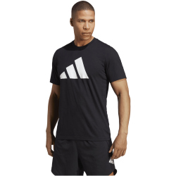 adidas Train Essentials Feelready Logo Training T-Shirt Herren IB8273 - black/white M