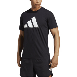 adidas Train Essentials Feelready Logo Training T-Shirt Herren IB8273 - black/white M