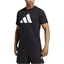 adidas Train Essentials Feelready Logo Training T-Shirt Herren 095A - black/white XXL/T