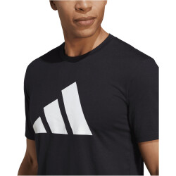 adidas Train Essentials Feelready Logo Training T-Shirt Herren 095A - black/white XXL/T