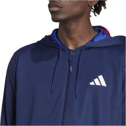 adidas Train Essentials Seasonal Trainingsjacke Herren 043A - dkblue/white S