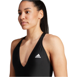 adidas 3-Streifen Badeanzug Damen 095A - black/white 30