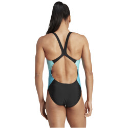 adidas Colourblock Badeanzug Damen 095A - black/flaaqu 40