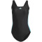 adidas Colourblock Badeanzug Damen 095A - black/flaaqu 40