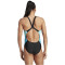 adidas Colourblock Badeanzug Damen 095A - black/flaaqu 40