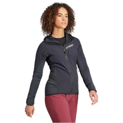 adidas TERREX Techrock Fleece Windjacke mit Kapuze Damen 095A - black XS