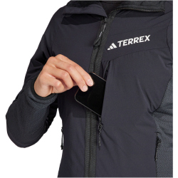adidas TERREX Techrock Fleece Windjacke mit Kapuze Damen 095A - black XS