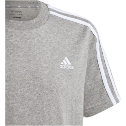 adidas Essentials 3-Streifen T-Shirt Kinder 83F7 - mgreyh/white 128