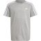 adidas Essentials 3-Streifen T-Shirt Kinder 83F7 - mgreyh/white 128