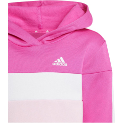 adidas Tiberio 3-Streifen Colorblock Trainingsanzug Kinder AETL - selufu/white/clpink 104