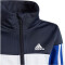 adidas Tiberio 3-Streifen Colorblock Shiny Trainingsanzug Kinder AA35 - legink/white/selubl 104