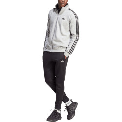 adidas Basic 3-Streifen Trainingsanzug Herren 83F7 - mgreyh/black XXL