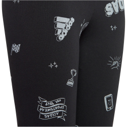 adidas Brand Love Allover Print Leggings Kinder 095A - black/white 128