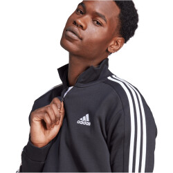 adidas Essentials 3-Streifen 1/4-Zip Sweatshirt Herren 095A - black XS