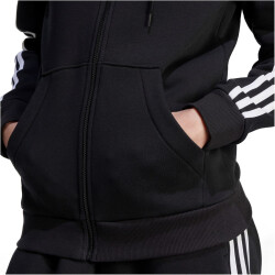 adidas Essentials 3-Streifen Kapuzenjacke Damen 095A - black/white S