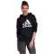 adidas Essentials Big Logo Regular Hoodie Damen 095A - black/white XS