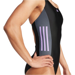 adidas 3-Streifen Colorblock Badeanzug Damen 095A - black/carbon 40