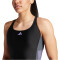 adidas 3-Streifen Colorblock Badeanzug Damen 095A - black/carbon 40