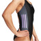 adidas 3-Streifen Colorblock Badeanzug Damen 095A - black/carbon 40