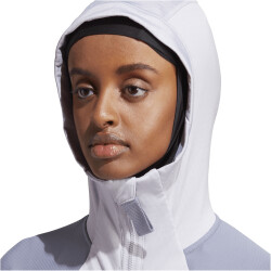 adidas TERREX Tech Flooce Hooded Hiking Fleecejacke Damen AESU - sildaw/silvio S
