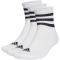3er Pack adidas 3-Streifen Cushioned Sportswear Mid-Cut Sportsocken Herren 001A - white/black 34-36