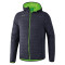 erima Steppjacke dunkelgrau/green gecko L