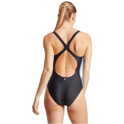 adidas 3-Streifen Colorblock Badeanzug Damen 095A - black/blufus/white 40