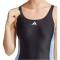 adidas 3-Streifen Colorblock Badeanzug Damen 095A - black/blufus/white 40