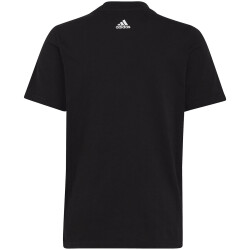 adidas Essentials Linear Logo Cotton T-Shirt Kinder 095A - black/white 164