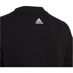 adidas Essentials Linear Logo Cotton T-Shirt Kinder 095A - black/white 164