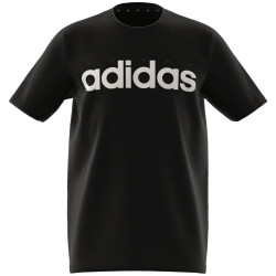 adidas Essentials Linear Logo Cotton T-Shirt Kinder 095A - black/white 164