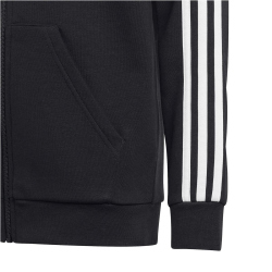 adidas Essentials Fleece Sweatjacke Kinder 095A - black/white 128