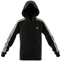 adidas Essentials Fleece Sweatjacke Kinder 095A - black/white 128