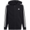 adidas Essentials Fleece Sweatjacke Kinder 095A - black/white 128