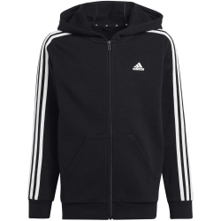 adidas Essentials Fleece Sweatjacke Kinder 095A - black/white 152