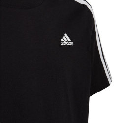 adidas Essentials 3-Streifen T-Shirt Kinder 095A - black/white 164
