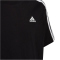 adidas Essentials 3-Streifen T-Shirt Kinder 095A - black/white 164