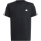adidas Future Icons 3-Streifen T-Shirt Kinder 095A - black/white 140