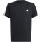 adidas Future Icons 3-Streifen T-Shirt Kinder 095A - black/white 140
