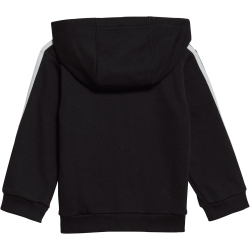 adidas Essentials Full-Zip Hooded Jogginganzug Kinder 095A - black/white 74