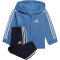 adidas Essentials Full-Zip Hooded Jogginganzug Kinder AET6 - blufus/bogold/white 98