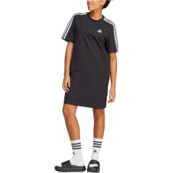 adidas Essentials 3-Streifen Boyfriend T-Shirt-Kleid Damen 095A - black XS