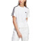 adidas Essentials 3-Streifen Crop-Top Freizeitshirt Damen 001A - white/black L