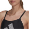 adidas 3-Streifen Print Badeanzug Damen 095A - black/white 34