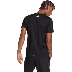 adidas Run Icons 3 Bar Logo Laufshirt Herren 095A - black M