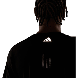 adidas Run Icons 3 Bar Logo Laufshirt Herren 095A - black M